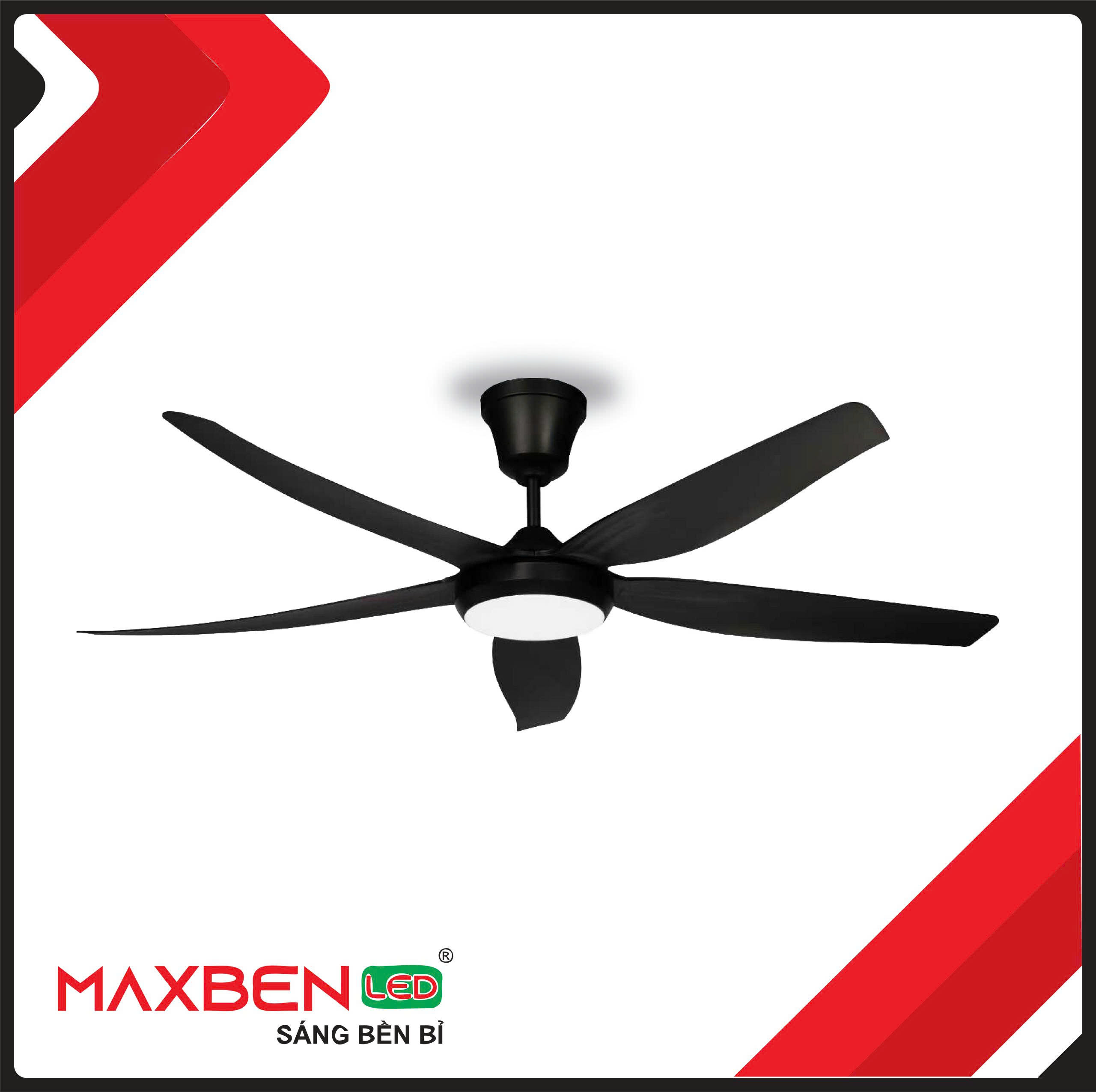 Quạt trần đèn 5 cánh Happy serries Maxben