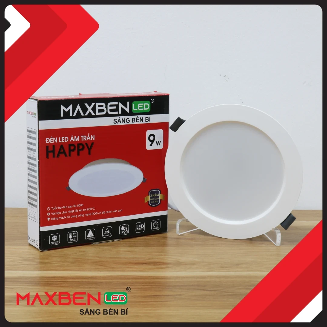 Đèn LED âm trần Happy