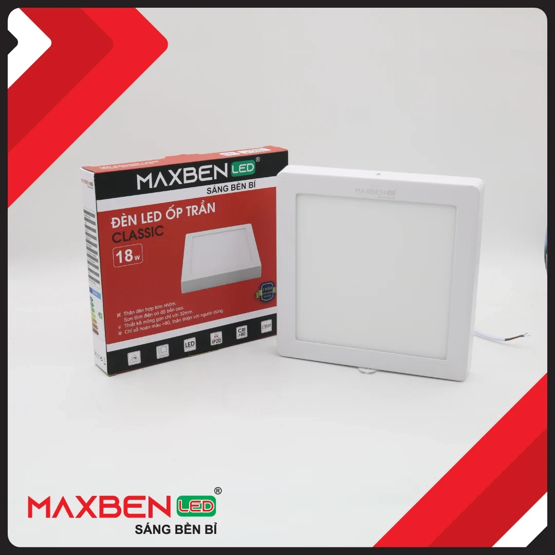 Đèn LED ốp trần Classic Maxben