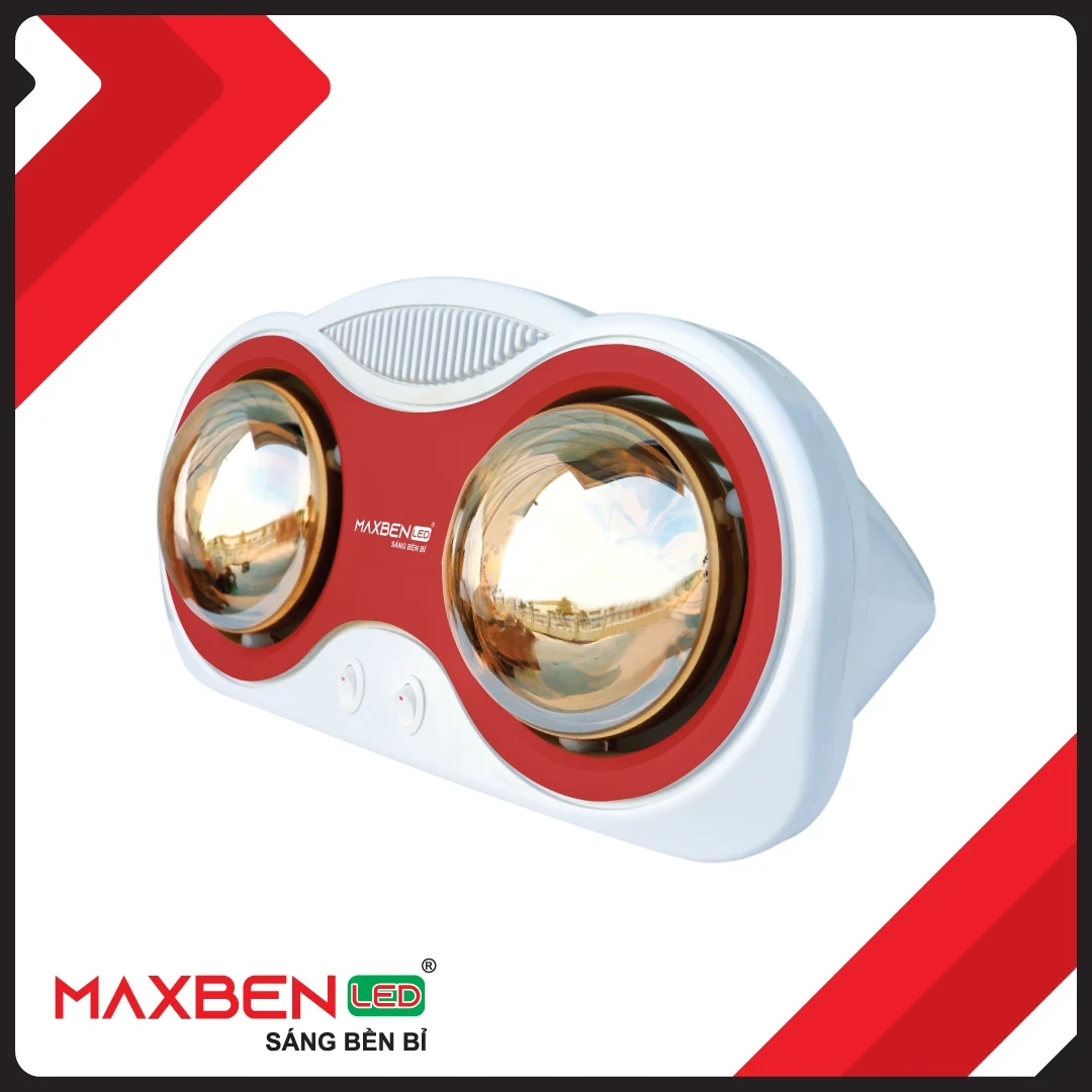 Đèn sưởi nhà tắm Maxben 2 Bóng