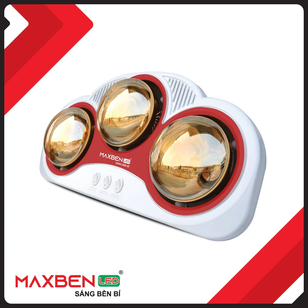 Đèn sưởi nhà tắm Maxben 3 Bóng