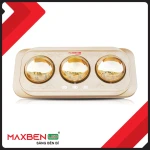 Đèn sưởi nhà tắm Maxben 3 Bóng Vuông